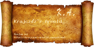 Krajczár Arnold névjegykártya