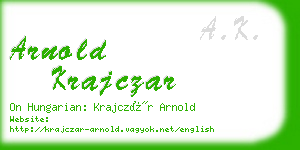 arnold krajczar business card